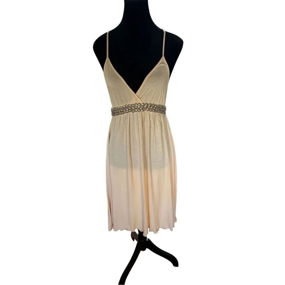 See By Chloe Silk Blend Blush Pink Tank Mini Dress Sheer Women’s US 4